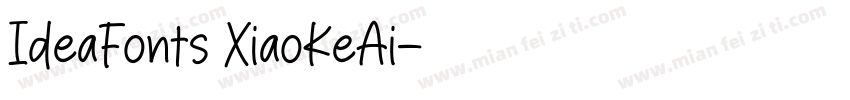 IdeaFonts XiaoKeAi字体转换